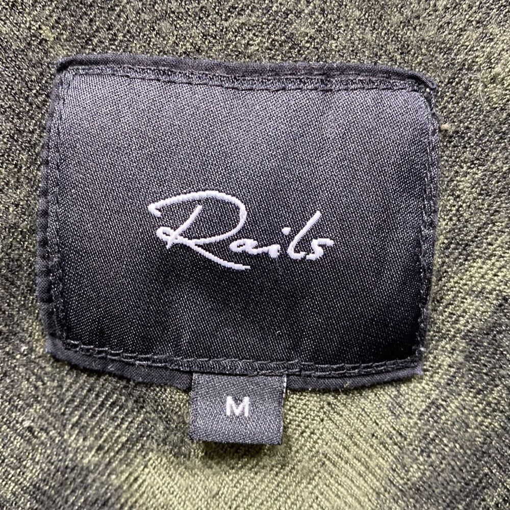 Rails Hunter Button Down Olive Tie-Dye Size Medium - image 2